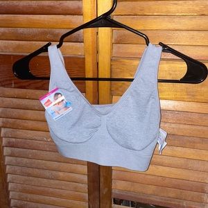 Grey sports bra